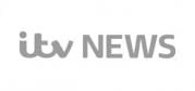 ITV News logo in greyscale.